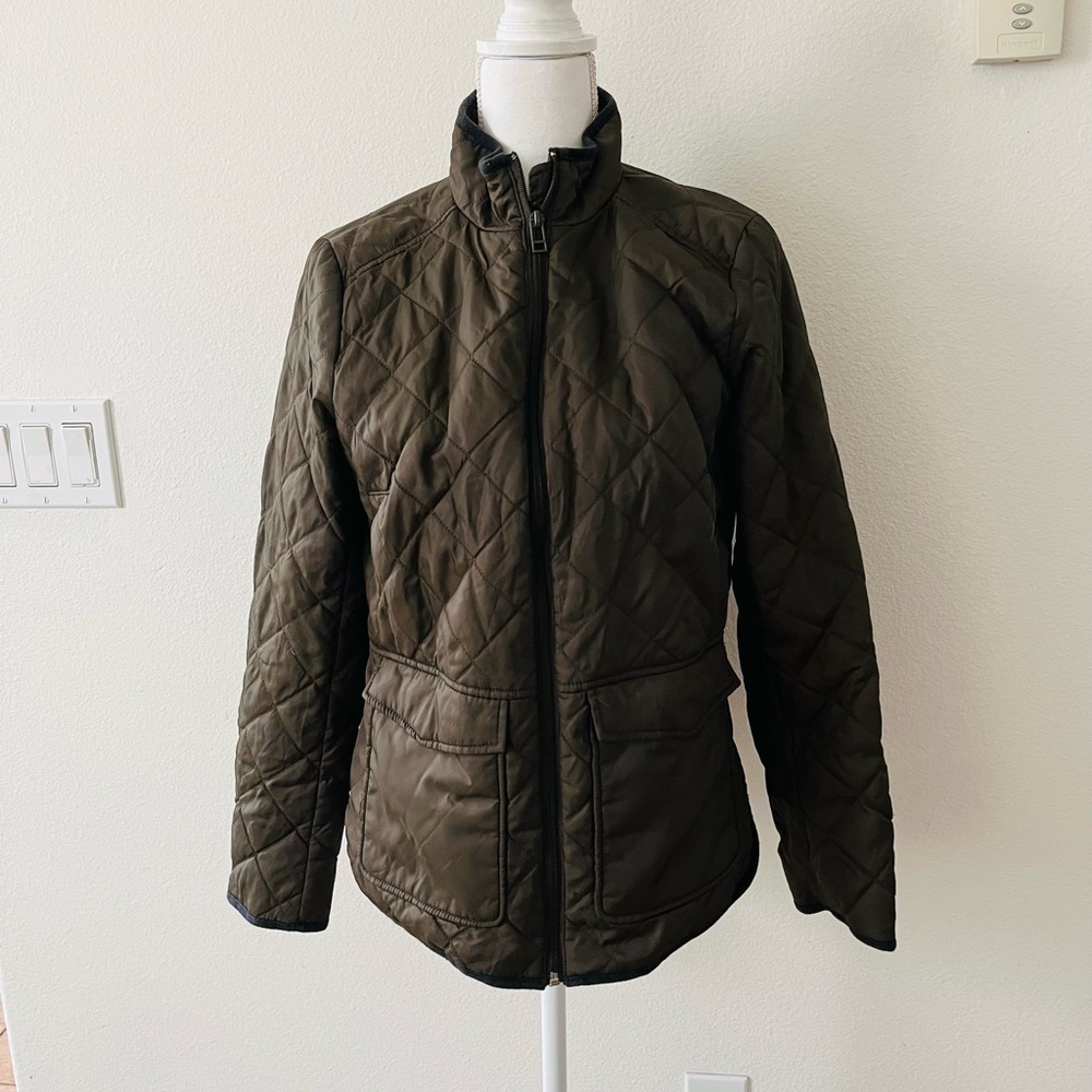 Women's Quilted Jacket - Olive Green